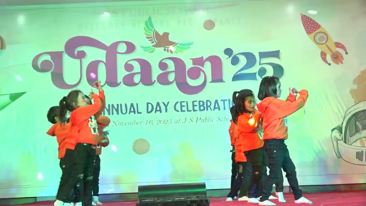 Cute Kids Dance on “Mera Wala Dance” | JS Public School Annual Function 2025 | Udaan