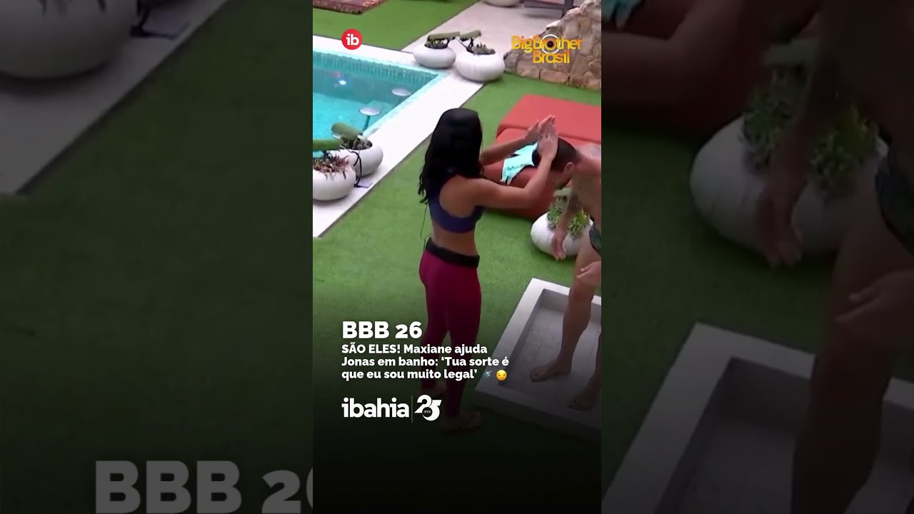 BBB 26: Maxiane ajuda Jonas em banho: 'Tua sorte é que eu sou muito legal'