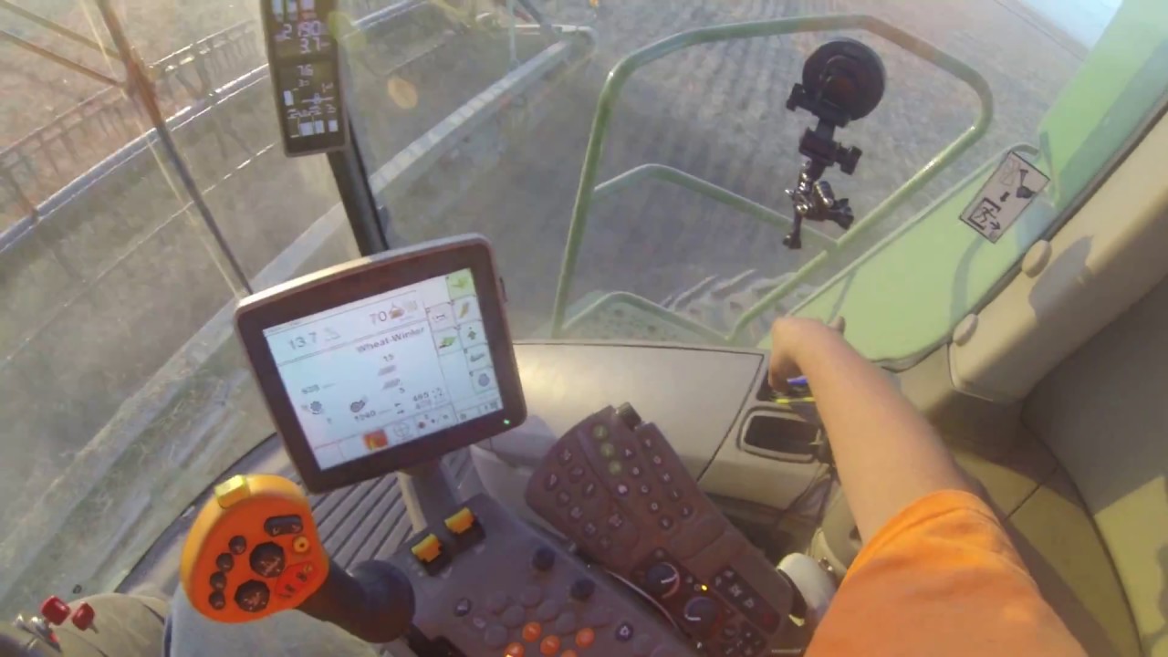 John Deere S670 In-Cab View- Wheat Harvest