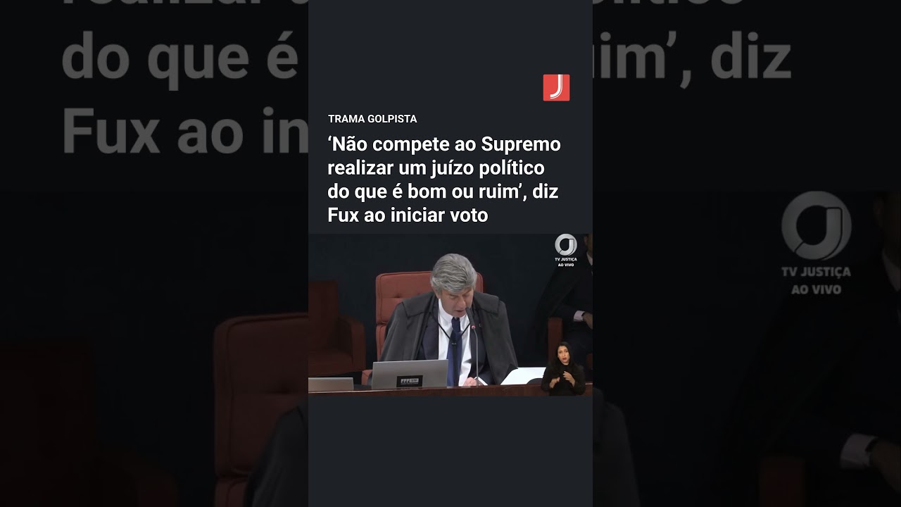 'N&atilde;o compete ao STF realizar um ju&iacute;zo pol&iacute;tico do que &eacute; bom ou ruim', diz Fux ao iniciar voto