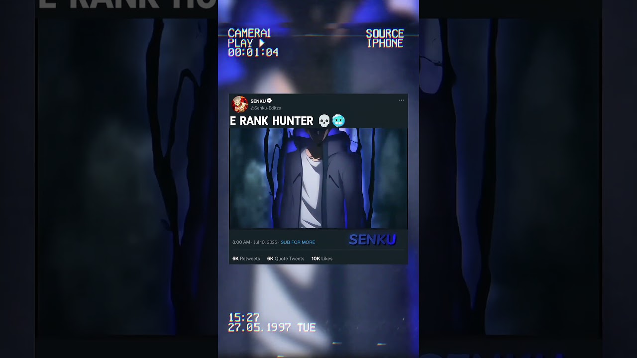 E Rank Hunter 💀🥶#jinwoo#sololeveling #anime #animeedit #jesus #edit
