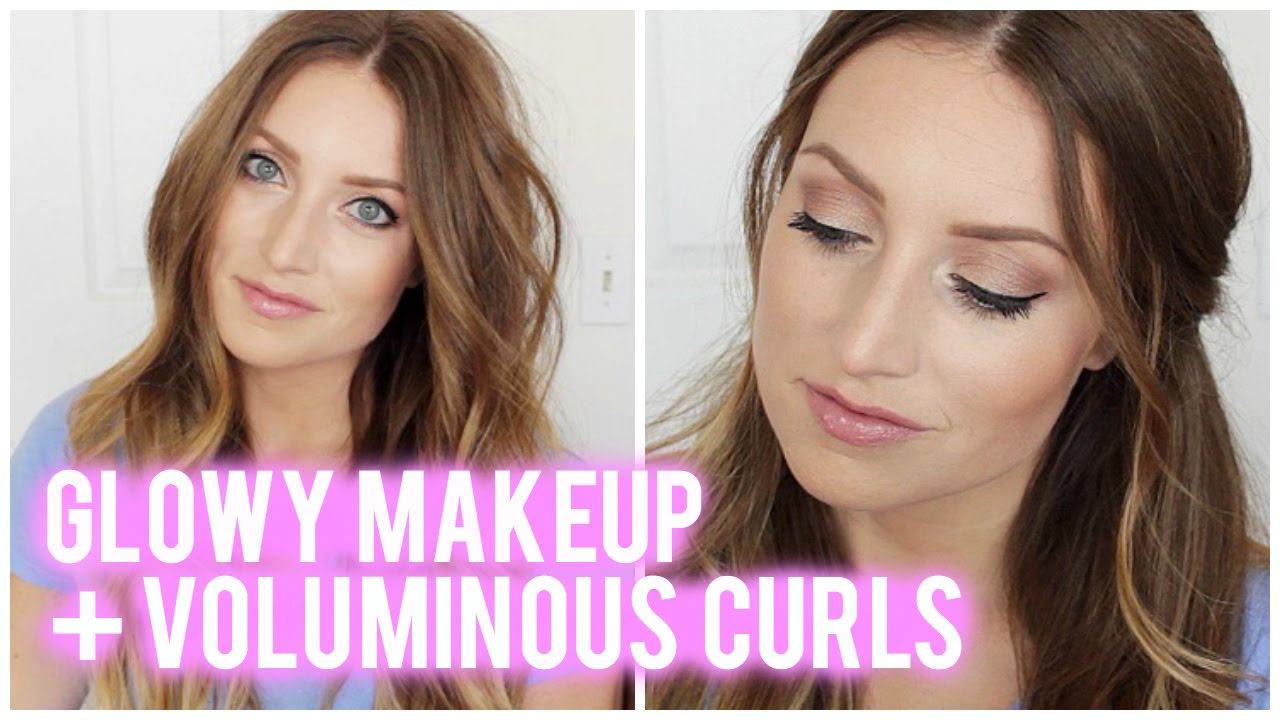 Prom Tutorial: Glowy Makeup + Voluminous Curls | vlogwithkendra
