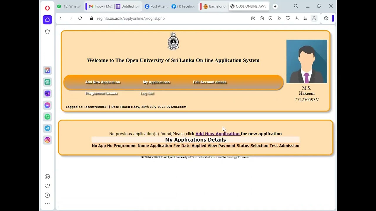 How to apply online | BEd (Hon) Primary Education | Open University of Sri Lanka in Tamil