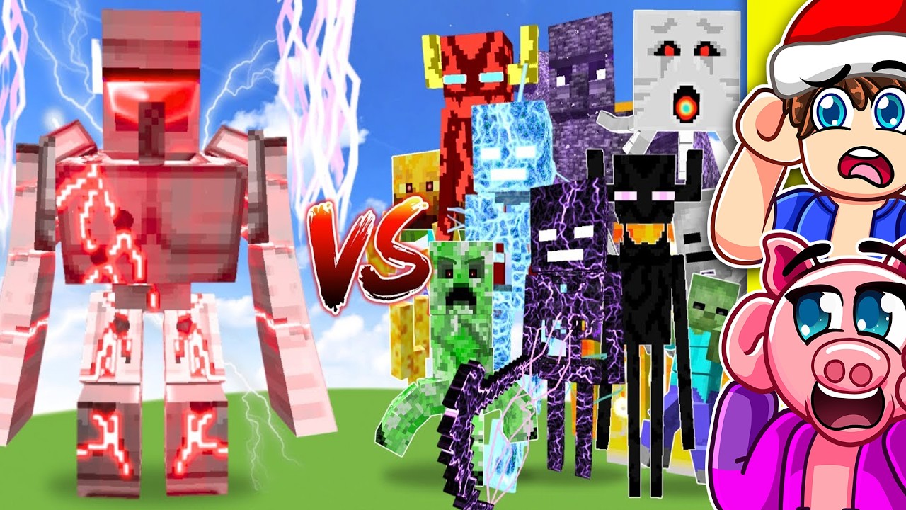 TITÁN GOLEM NIČITEL vs VŠICHNI BOSSOVÉ v Minecraftu!