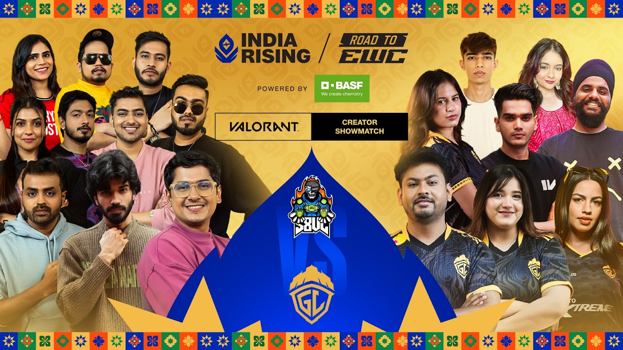 🔴 LIVE | India Rising: Road to EWC &ndash; VALORANT Creator Showmatch | S8UL vs GODLIKE