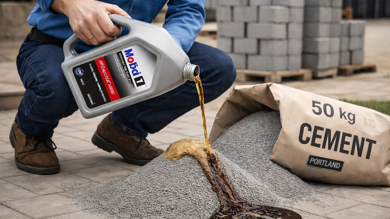 Смешайте моторное масло с цементом и посмотрите, что получится! Раскройте секрет, о котором не знаю