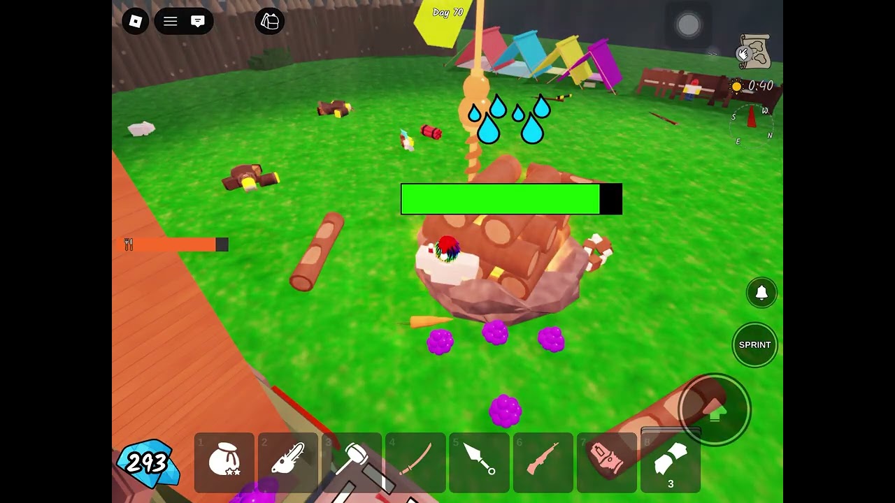 Playing with a crazy hacker in 99 nights in the forest 