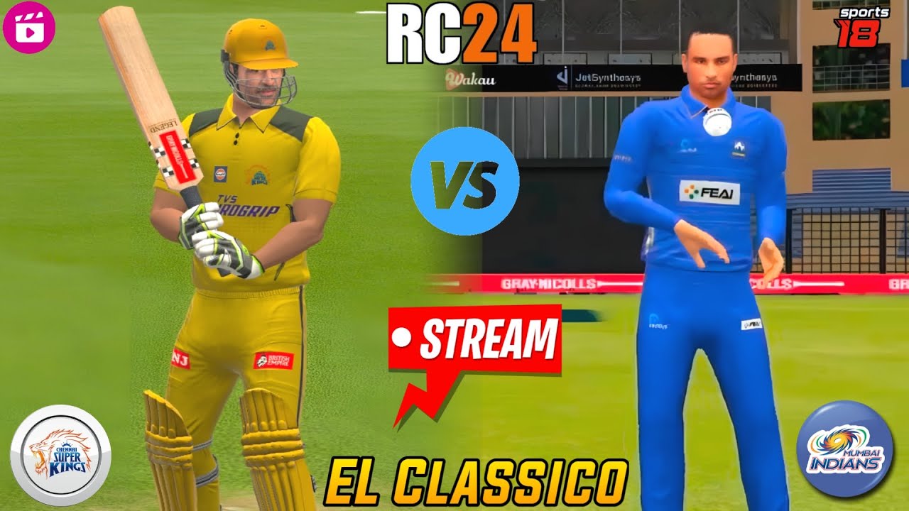 RC24 MI vs CSK : Chennai vs Mumbai RCPL /IPL 2024 Gameplay ! Real Cricket 24 Auction Match Tamil