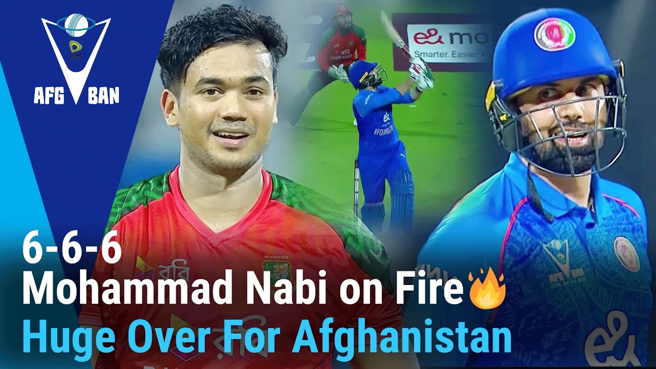 Explosive Over! Mohammad Nabi Hits 22! | AFG vs BAN | T20I Series | Match 01 | ACB | 311U