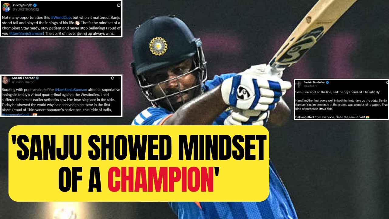 Sachin Tendulkar, Yuvraj Singh lead praise for Sanju Samson's knock vs West Indies |Sports Today