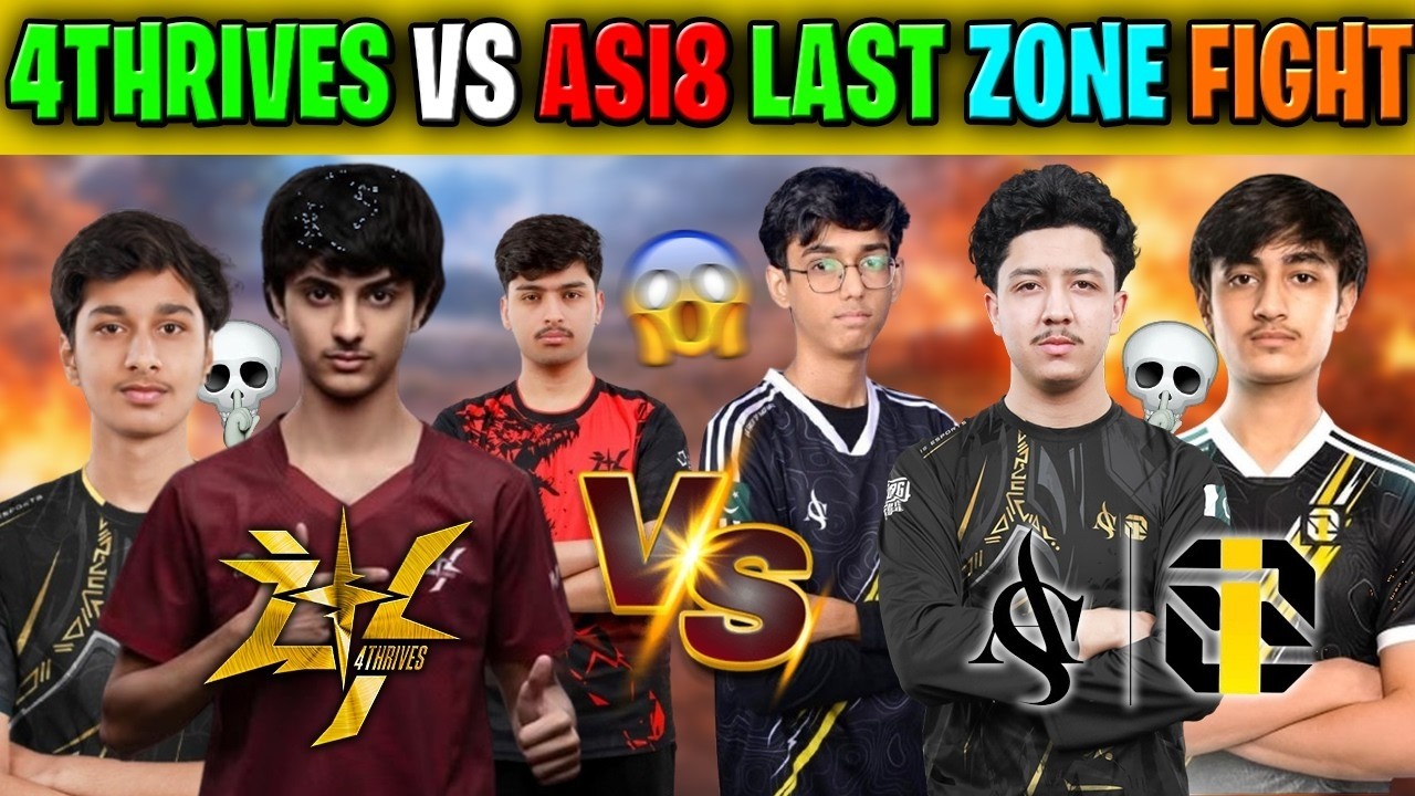 TEAM 4THRIVES 4T FALAK VS ASI8 CRYPTO | TOP BEST FIGHT IN LAST ZONE | PUBG MOBILE | ESPORTS