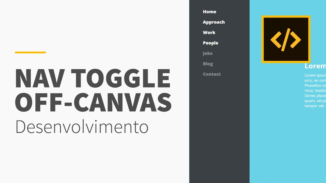 Menu off-canvas com JQuery • CSS3/HTML5/JS