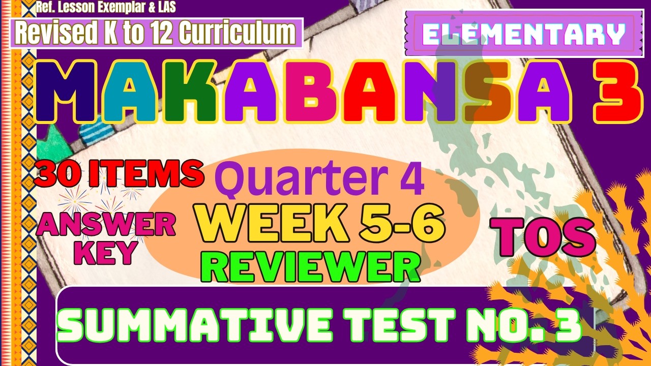MAKABANSA 3 Q4 Summative Test No  3