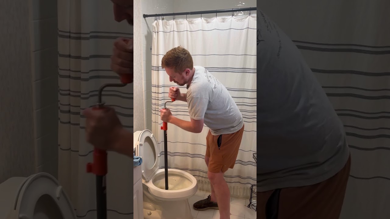 Plunger can&rsquo;t fix it? Use The Toilet Auger #Toilet #ToiletAuger Clogged #diy #howto #plunger #auger