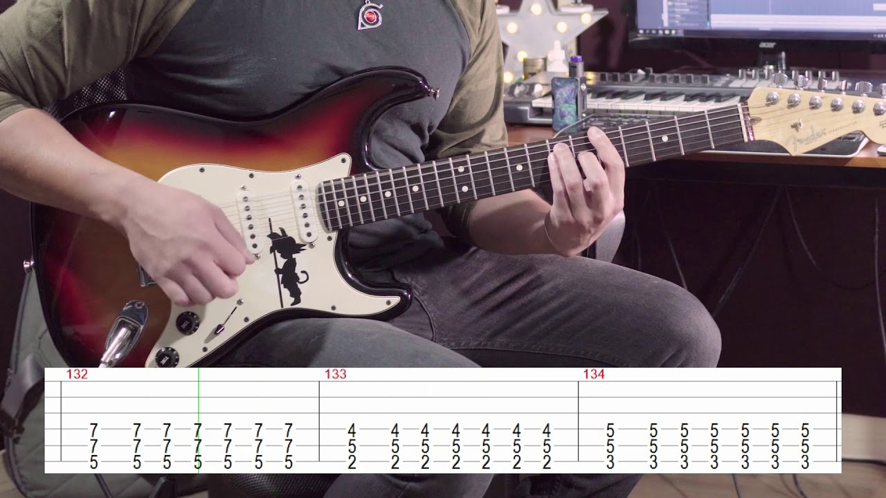 Naruto Shippuden Opening 16 TCD Guitar Playthrough + Tabs