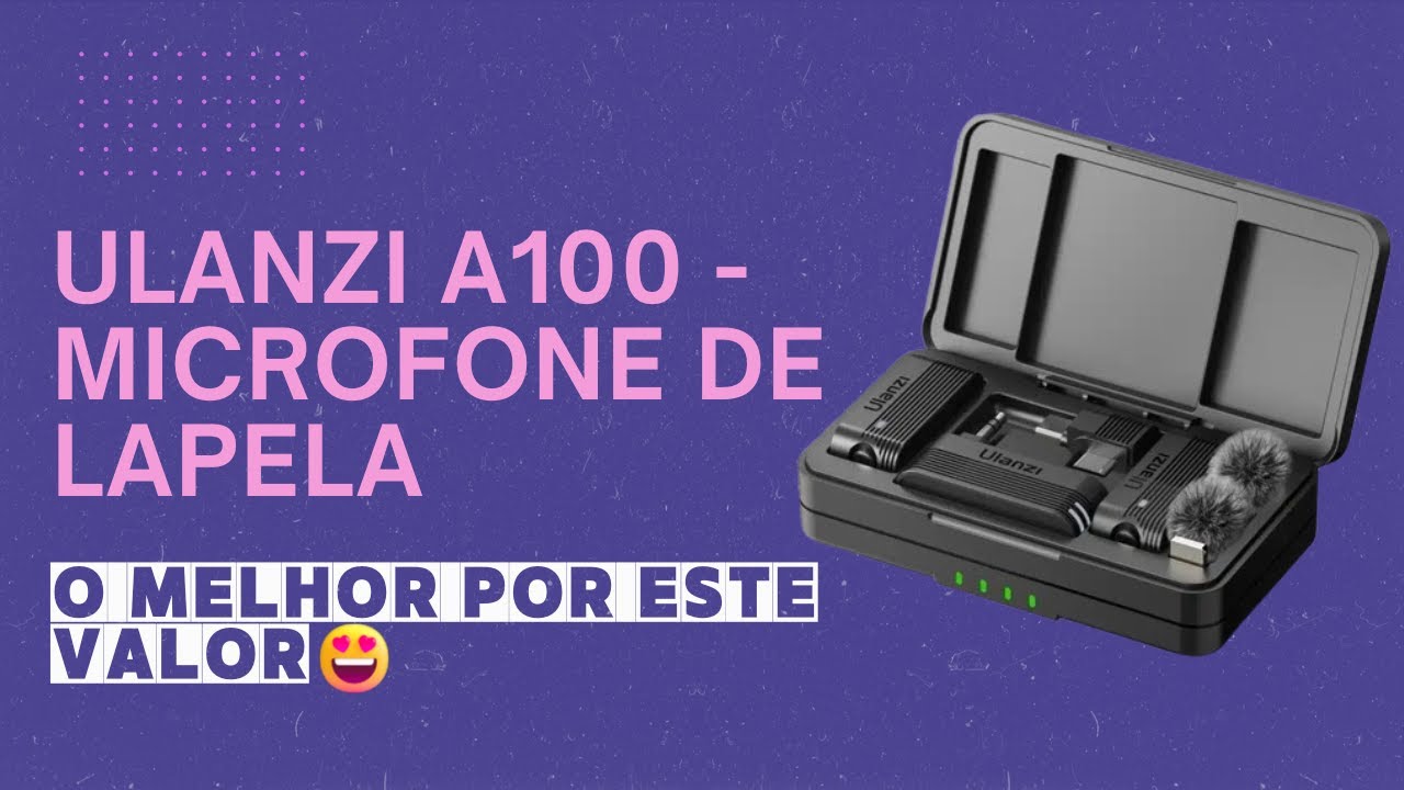 MICROFONE DE LAPELA ULANZI A100 - UNBOXING, REVIEW E TESTES | O MELHOR NA FAIXA DE PREÇO✅