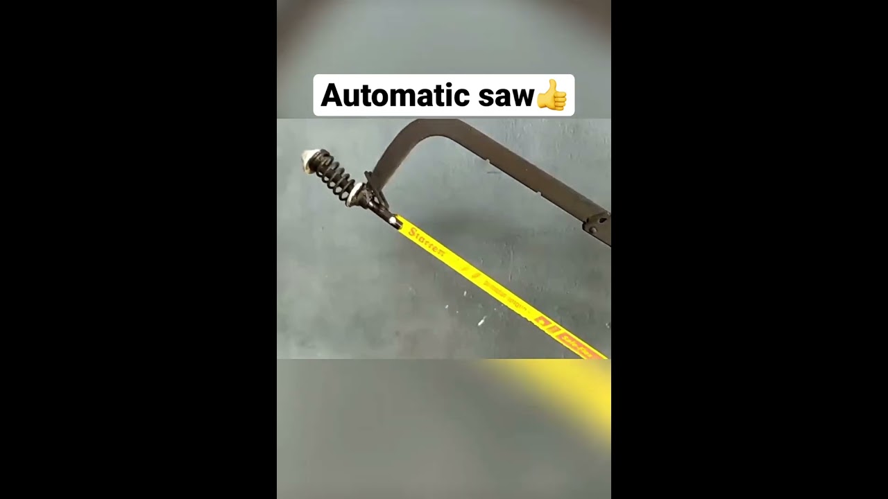 Turn your hack saw to automatic saw with drilling machine, smart 😎