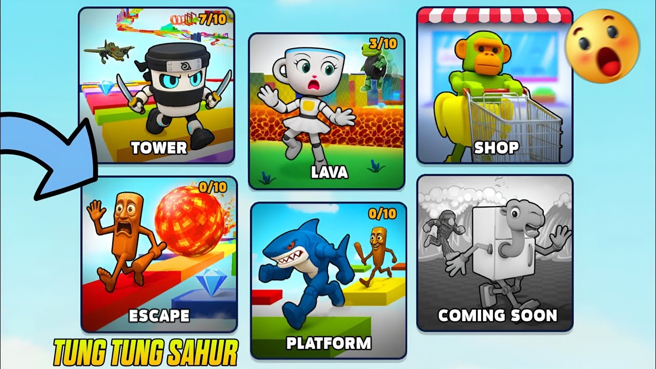 💥 TUNG TUNG SAHUR PLAY TOWER MODE LEVEL - #1 | BRAIN ROT GAME 🔱