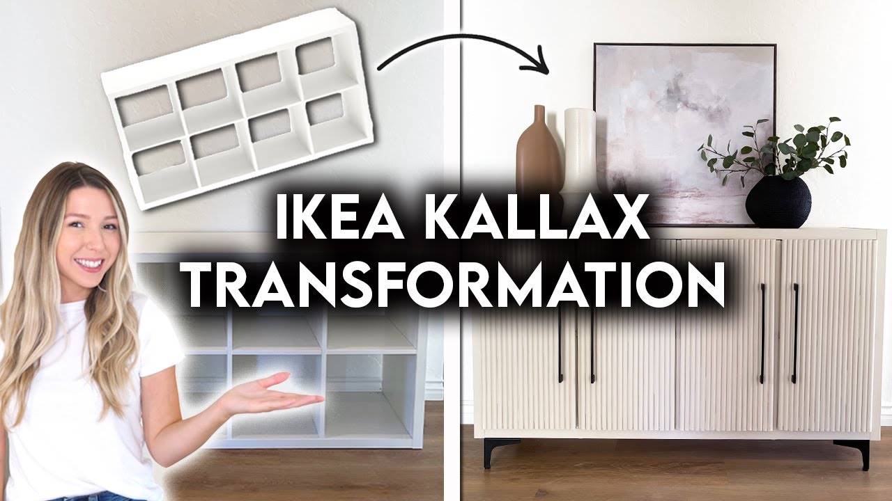 DIY IKEA HACK KALLAX TRANSFORMATION | FLUTED SIDEBOARD