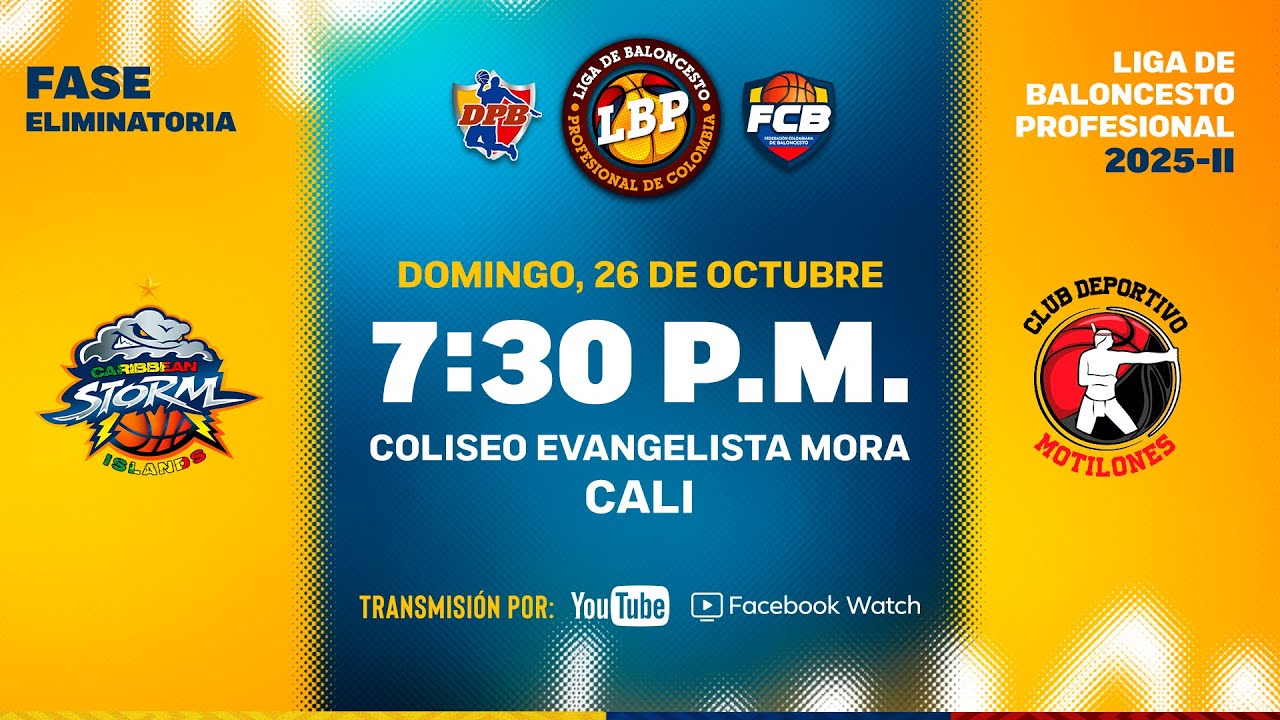 LIVE: #LigaDeBaloncestoProfesional | Caribbean Storm Islands VS Club Deportivo Motilones 2025-10-26
