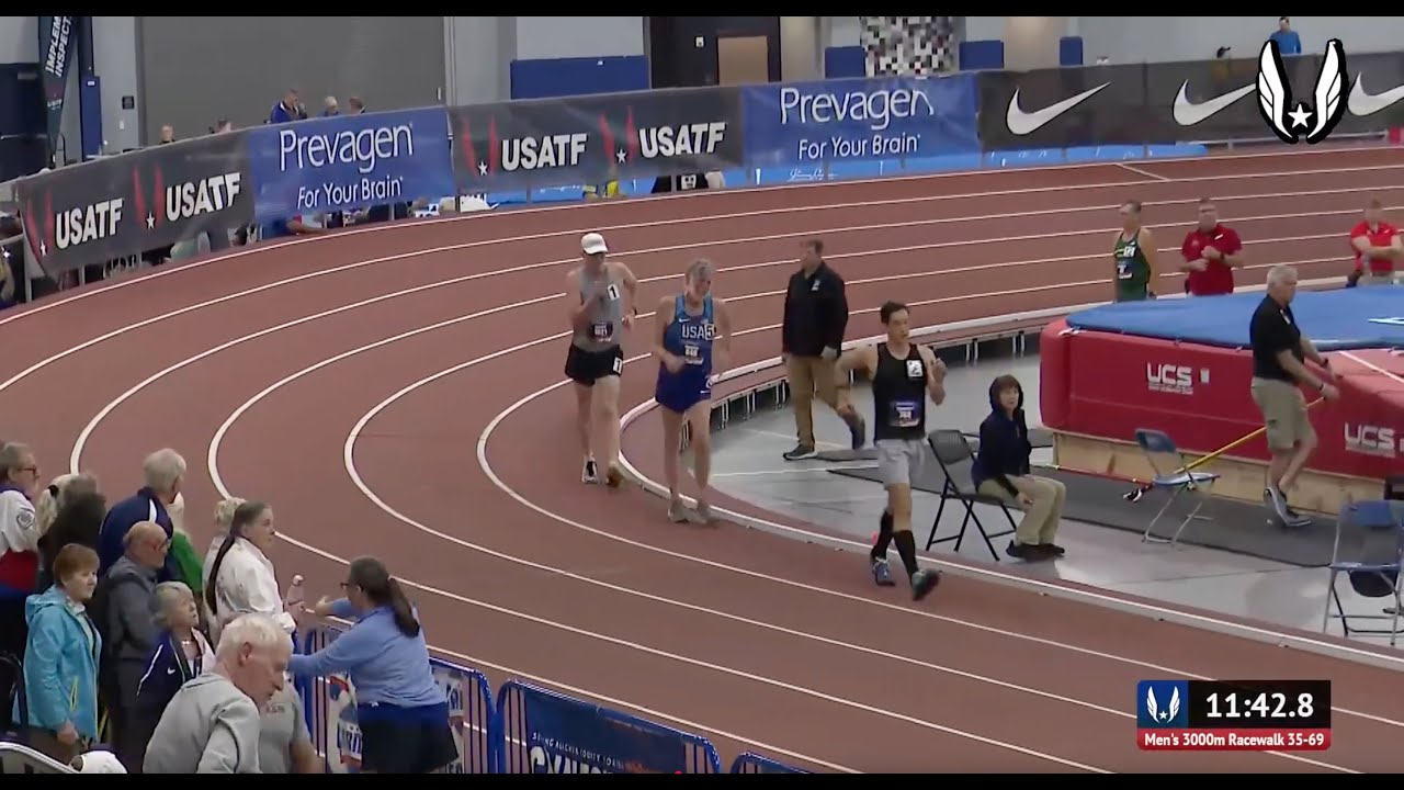 Men's 35-69 3000m Racewalk - USATF Masters Indoor National Championships 2025 - Gainesville, FL