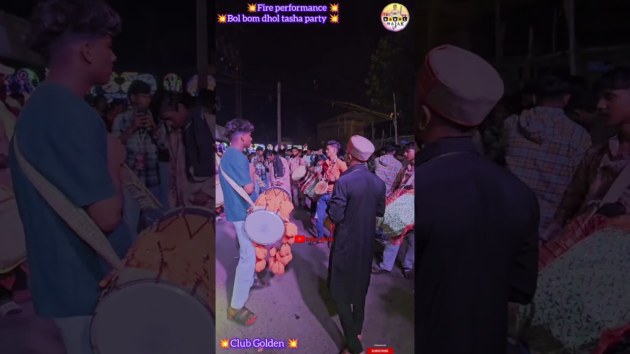 💥Bol bom dhol tasha party💥 Awosome performance 💥 playing- mashup song 💥 by somnath Da. Club Golden 💥