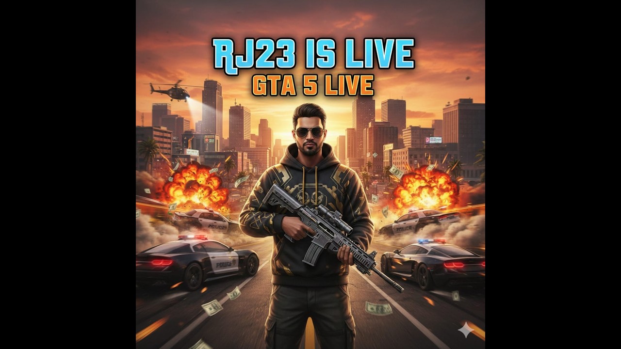 GTA V LIVE 🔥 | INSANE Action, 5-Star Chase & Full Entertainment #gta5 RJ23 IS LIVE