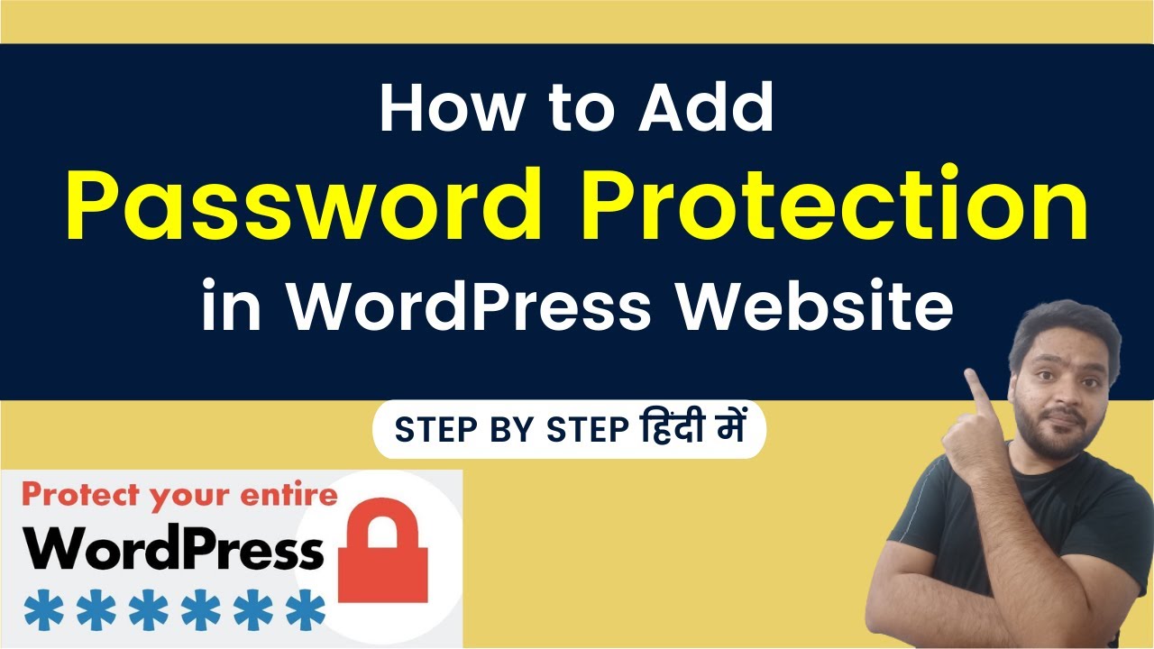 Add Password Protection to your WordPress Website | Explained in Hindi