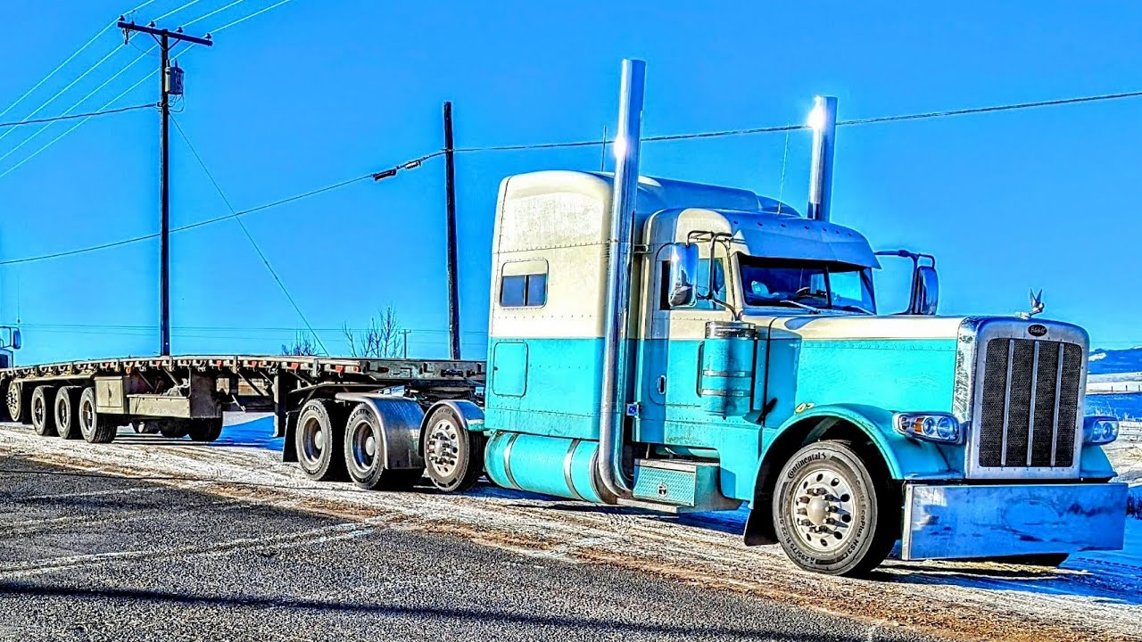 Winter driving west bound hwy12 #peterbilt389#winter#2025
