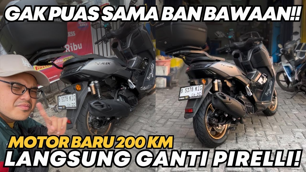 GAK PUAS BAN STANDAR!! NMAX TURBO BELUM 200KM LANGSUNG GANTI BAN PIRELLI!