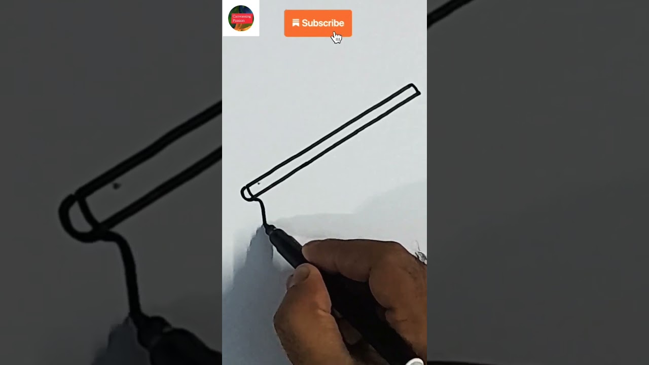 Draw a simple hoe using these simple steps #shorts #ashortaday Canvassing Passion