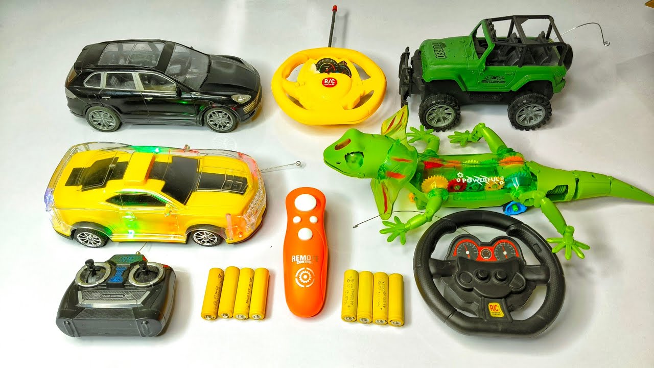 Unboxing: RC Famous Car, Off' Rode Jeep, Lighting Transparent RC Car, Remote Control Lizard 