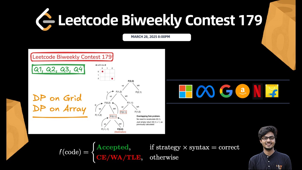 Еженедельный конкурс Leetcode 179 || Вопросы 1, 2, 3, 4 || Динамическое программирование, обратны...