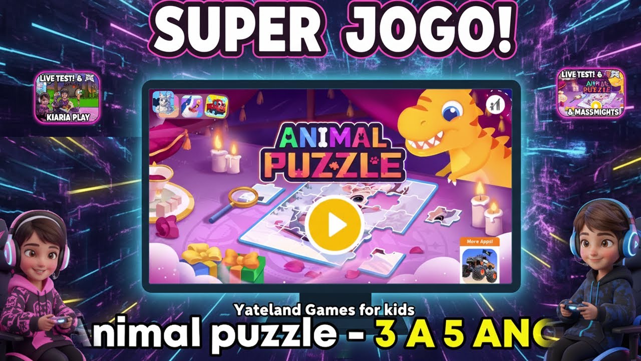 **QUEBRA-CABEÇA DE ANIMAIS! 🦁🐴 Jogos de Puzzles para Crianças