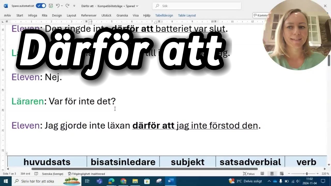 Därför att