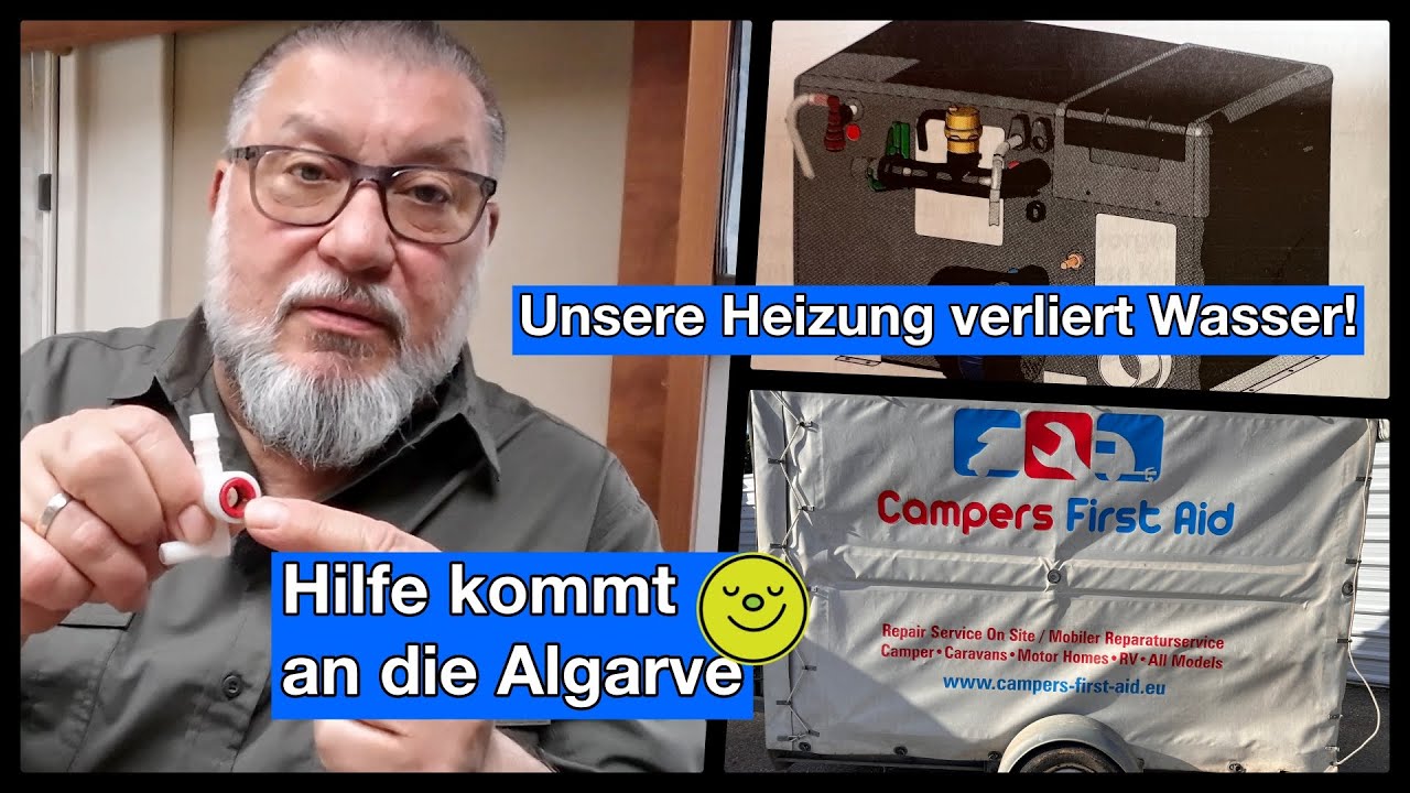 Heizung verliert Wasser - Hilfe kommt zu unserem Carthago an der Algarve  | Video #41