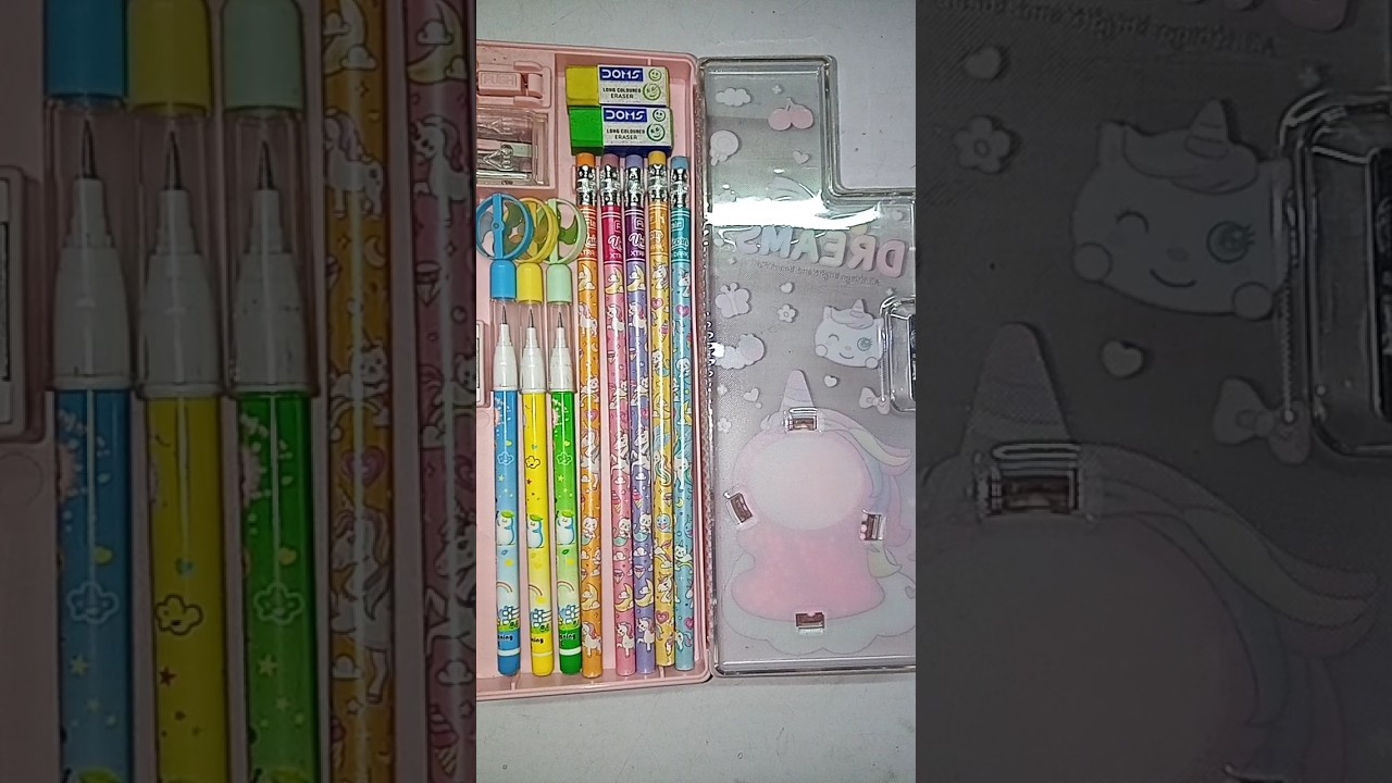 stationery#new pink stationery#asmr#asmr stationery#20s pencil stationery case#school supplies#short