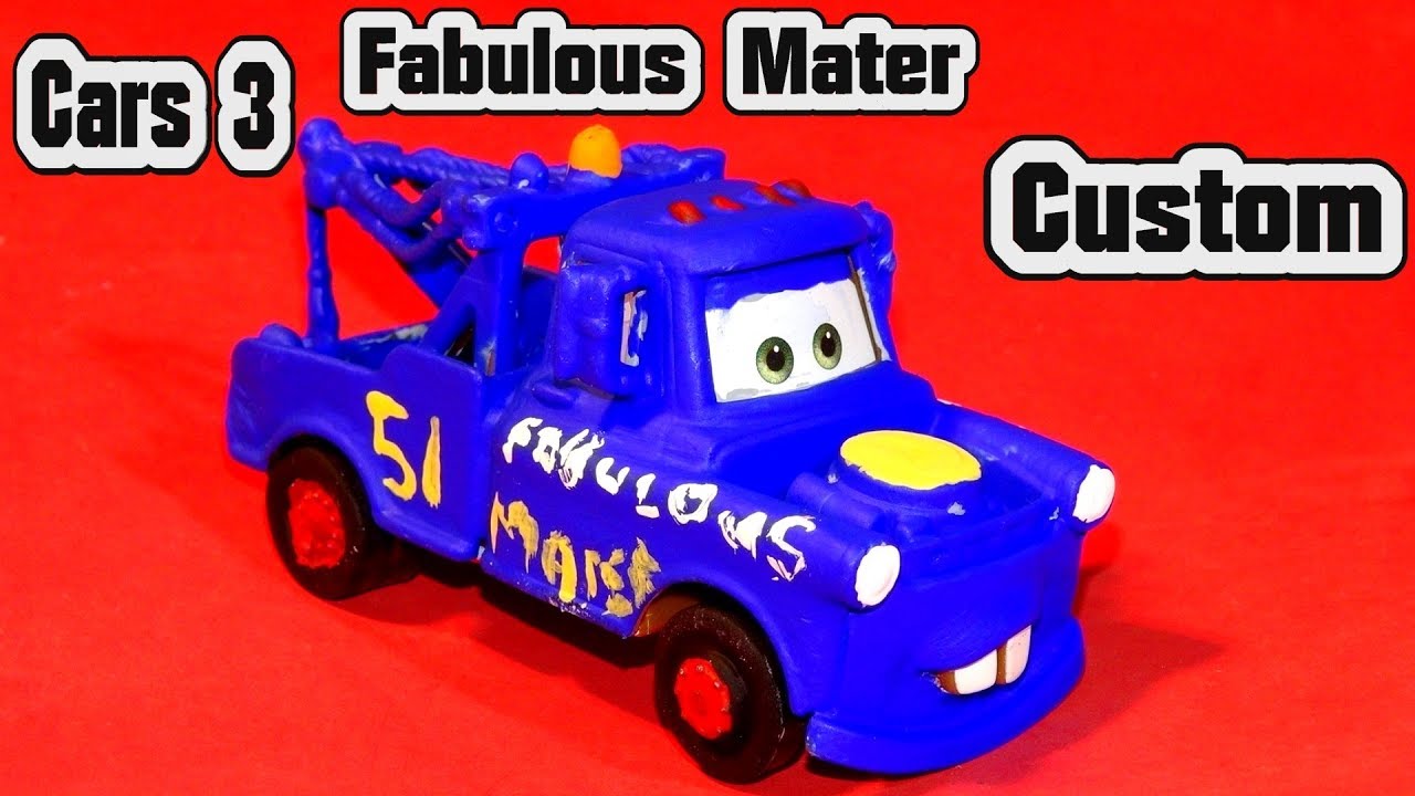 Pixar Cars 3 Custom Fabulous Mater with Jackson Storm, Lightning McQueen Cruz Ramirez and Doc Hudson