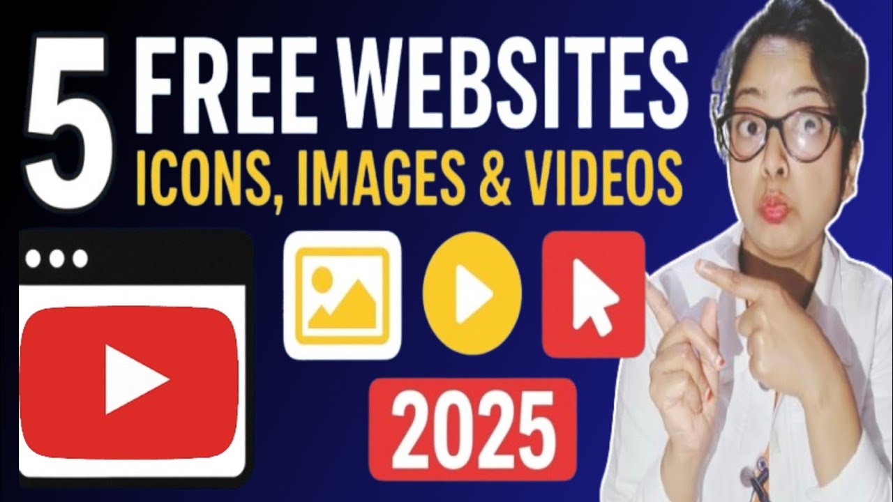 Top 5 Free 🔥 Websites for Icons, Images & Videos 2025 | Copyright Free Download