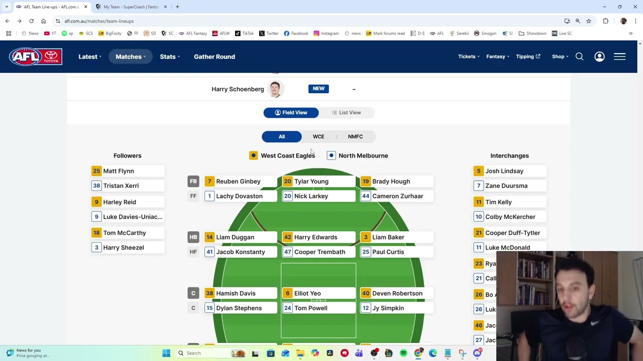 Составы команд на 2-й раунд | SuperCoach 2026
