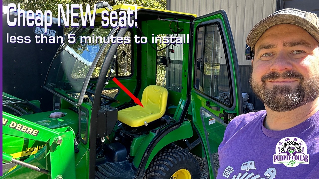 Замена сиденья трактора John Deere &mdash; ЛЕГКО, быстро и дёшево!