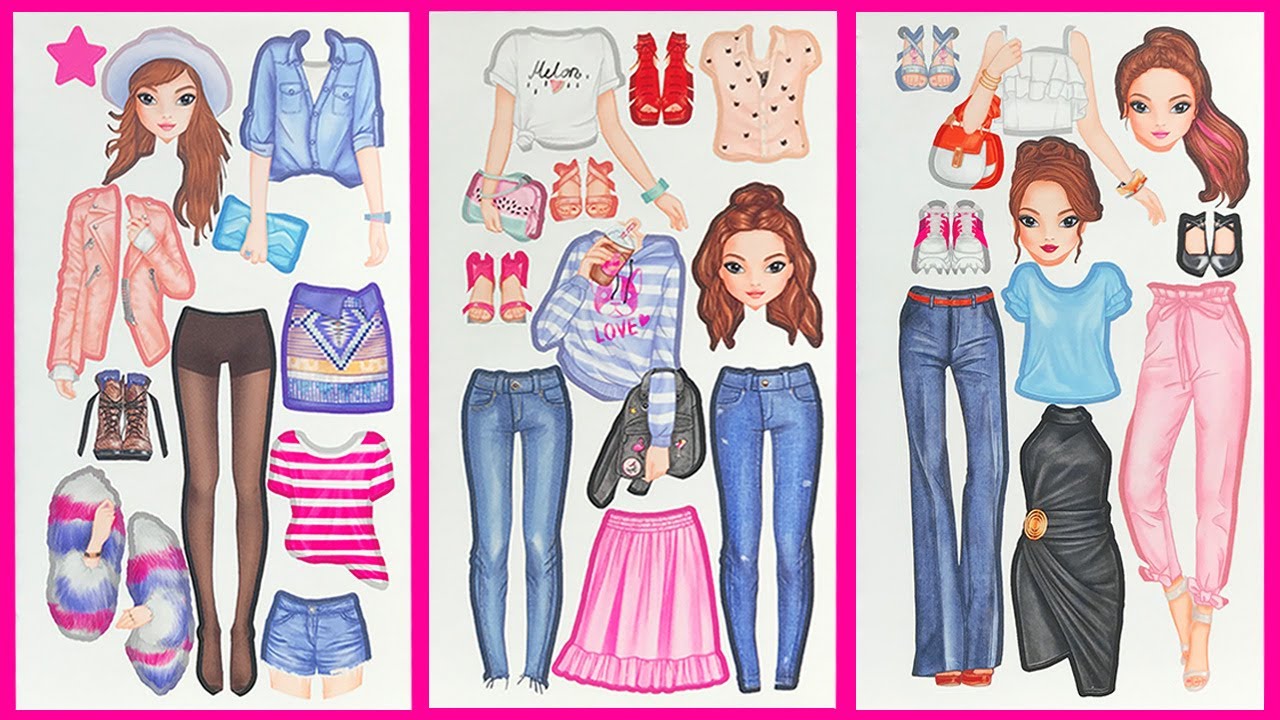 DÁN HÌNH MẶC VÁY ĐẦM CHO CÔNG CHÚA THỜI TRANG TOP MODEL STICKER BOOK DRESS ME UP (Chim Xinh)