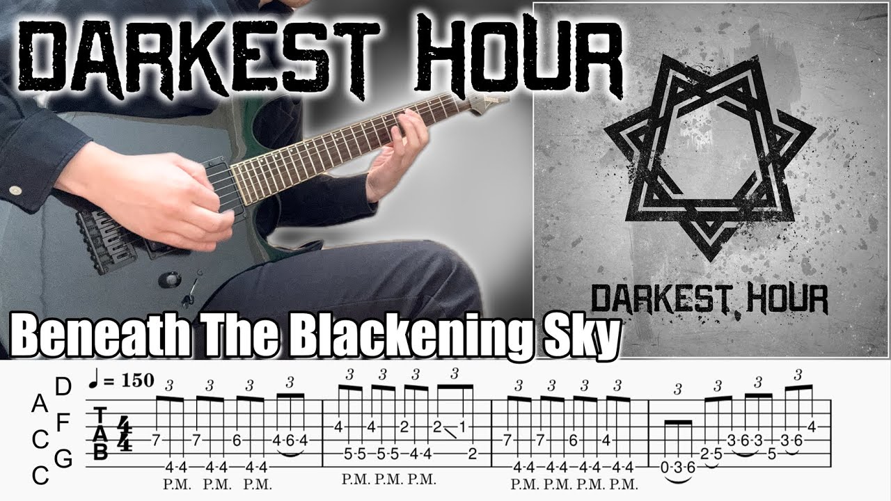 Beneath The Blackening Sky / Darkest Hour (screen TAB | Guitar lesson)