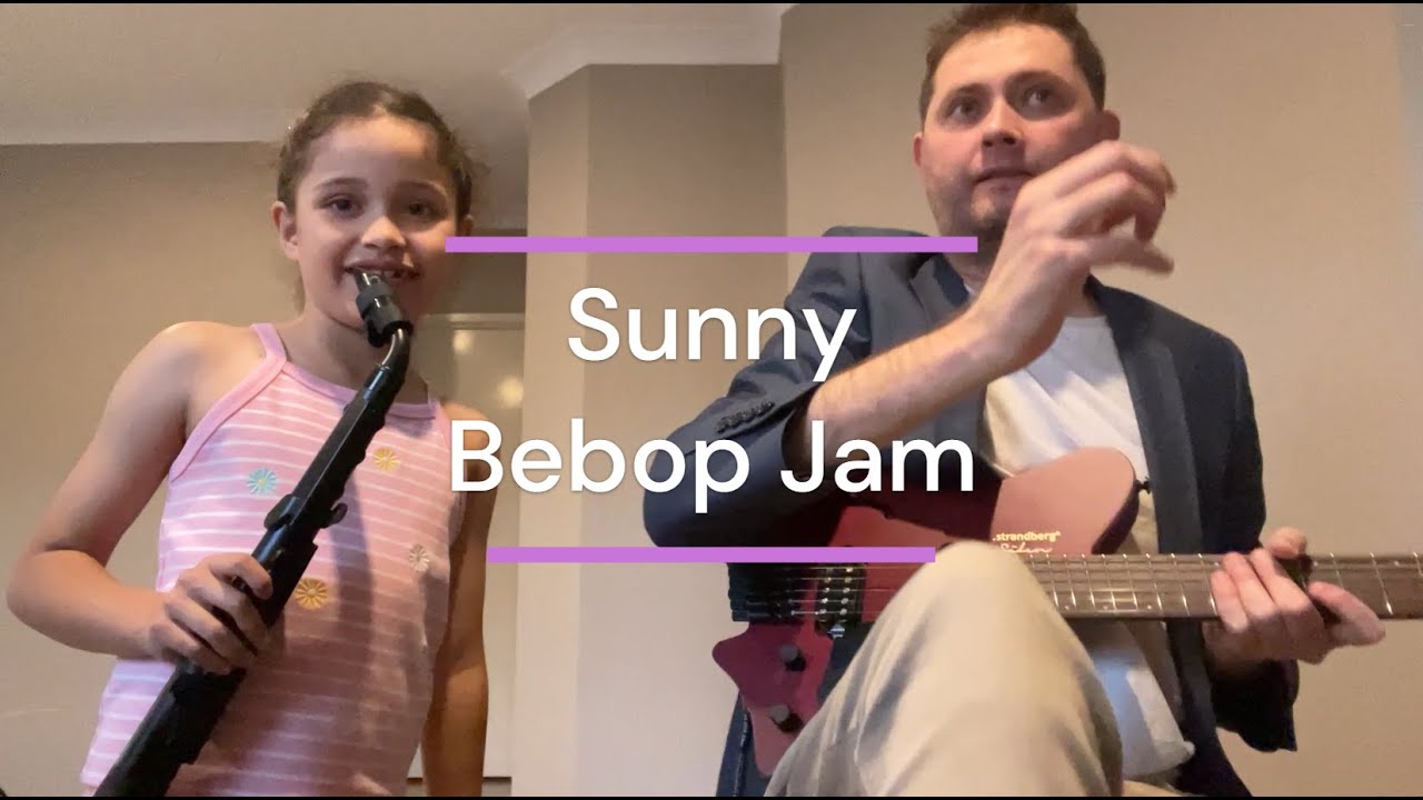 Lil Cool and Dan Bebop Jazz Jam 🎶 |  ‘Sunny'  (jSax + Guitar)