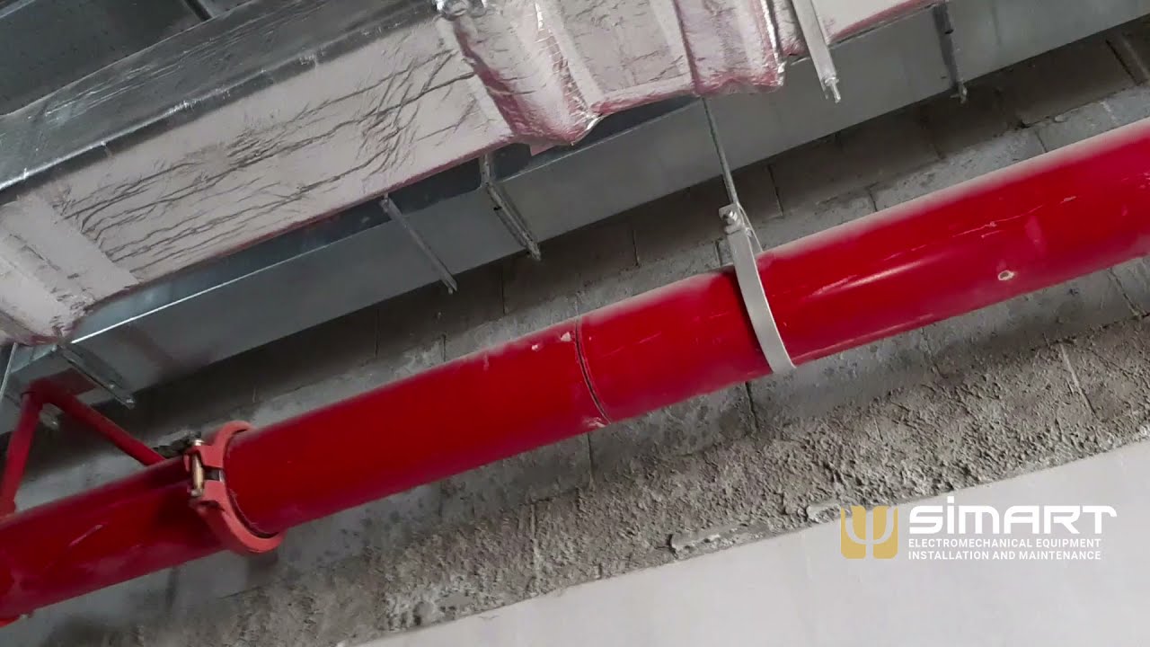Fire fighting pipe installation