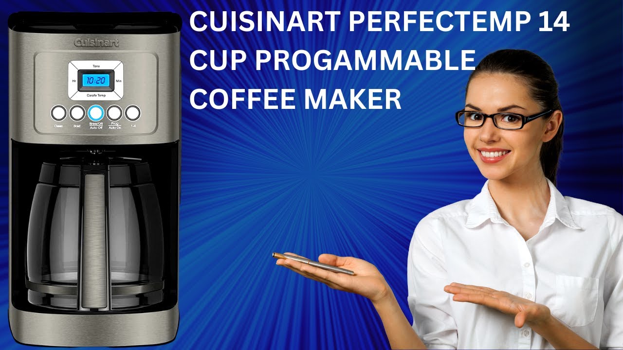 Cuisinart DCC-3200BKSP1 Perfectemp, 14 Cup Progammable with Glass Carafe Coffee Maker, Black SS