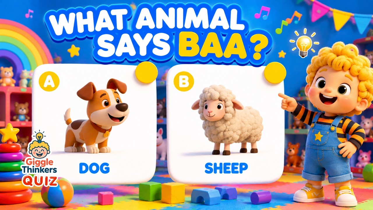 👉 Guess the Animal Sound 🐾 |Interactive Animal Sound Quiz 🐓🐠🐘 | Giggle Thinker