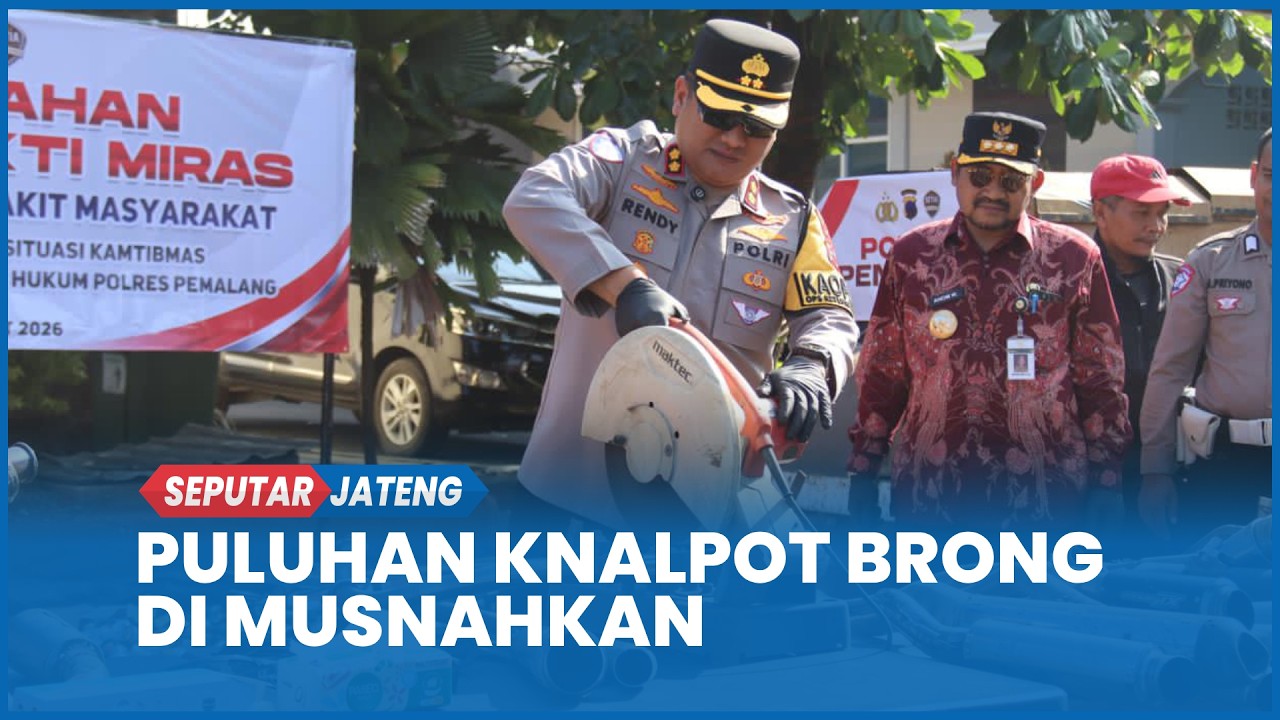 Operasi Pekat Candi 2026, Polres Pemalang Musnahkan Ribuan Miras dan Knalpot Brong