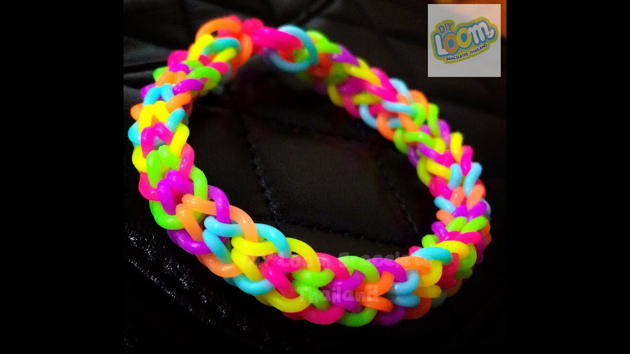 คลิปสอนทำกำไลข้อมือยางถักซิลิโคนลูมแบนด์ลาย 