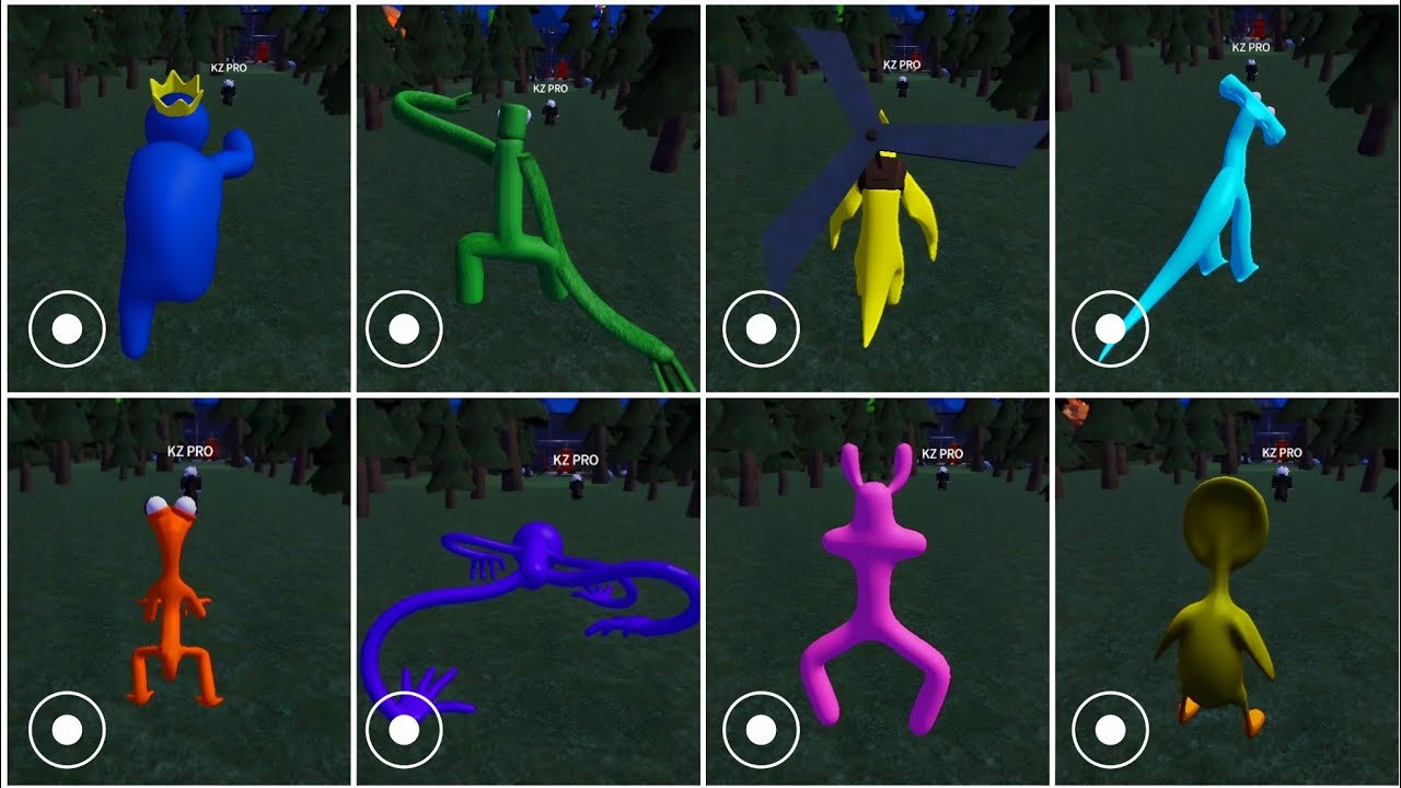 Rainbow Friend 2 Blue, Green, Yellow, Cyan, Orange, Purple, Pink (Intro Sens)  Accurate Roleplay